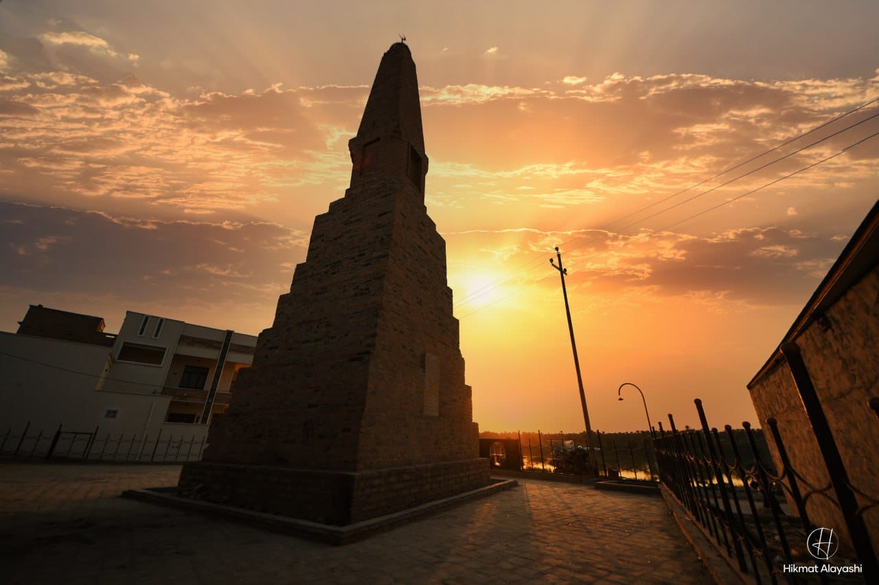 historic monument at sunset in Karbala Iraq