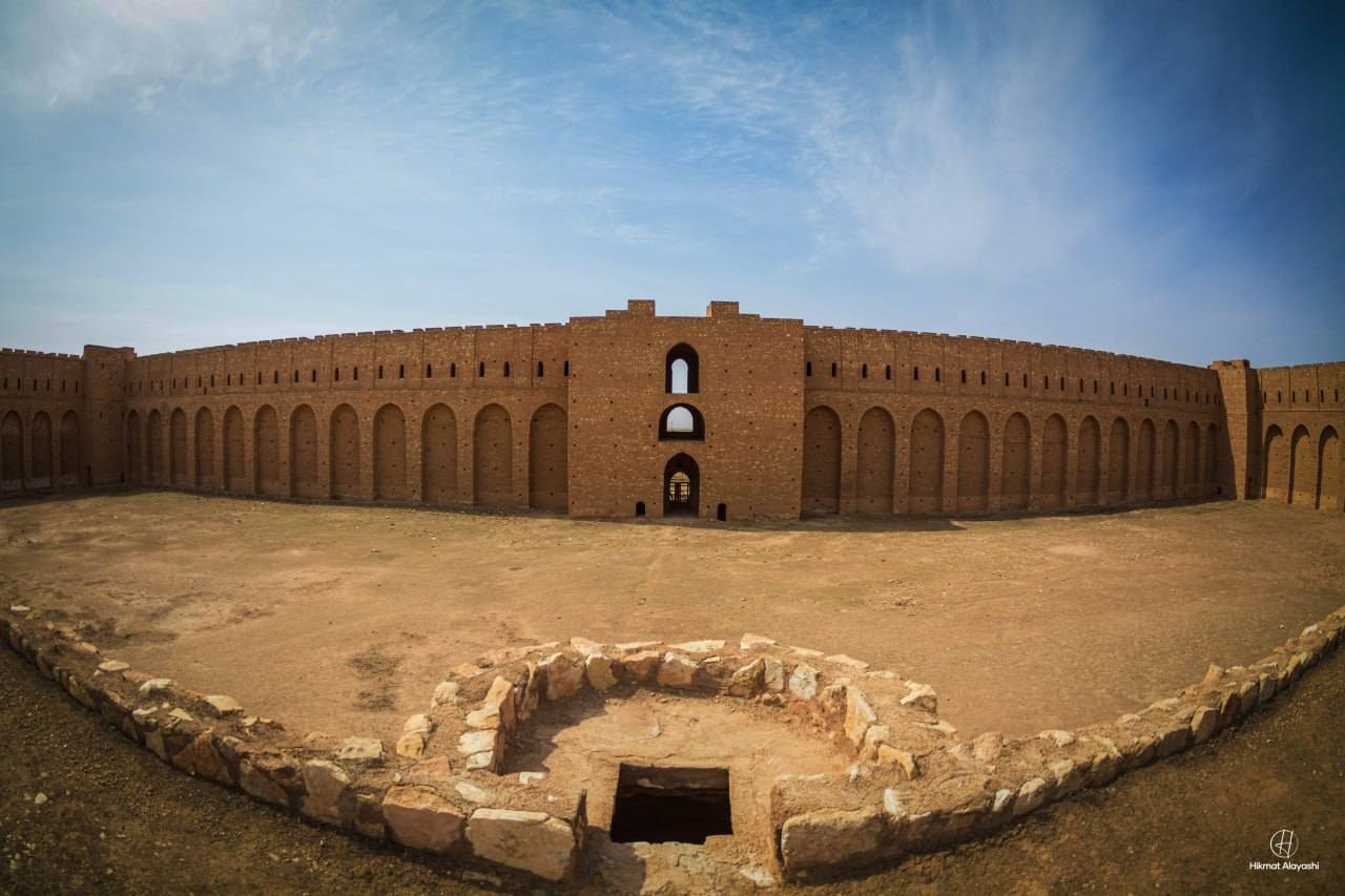historic castle walls under restoration in Karbala Iraq