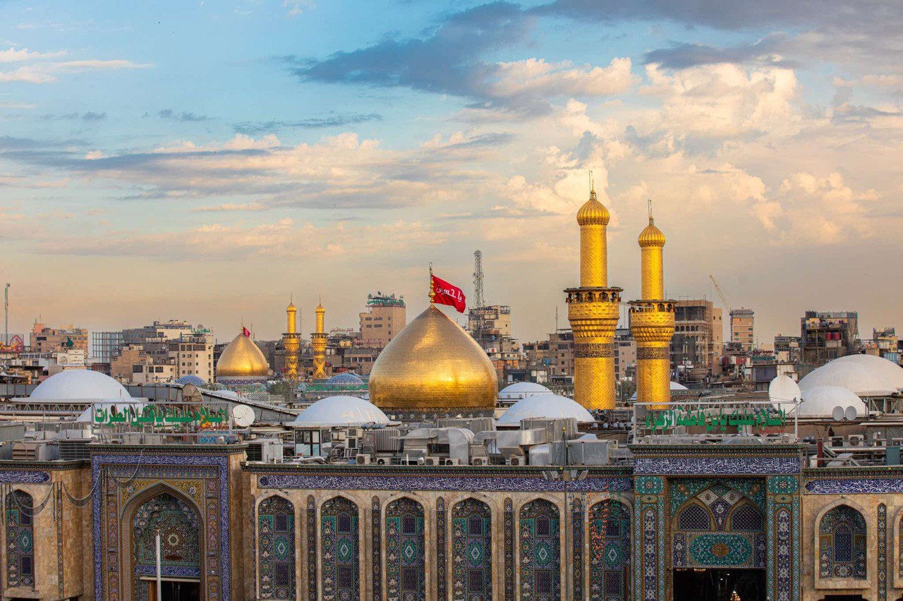 lovely sky and cloud morning scene in Karbala, Iraq