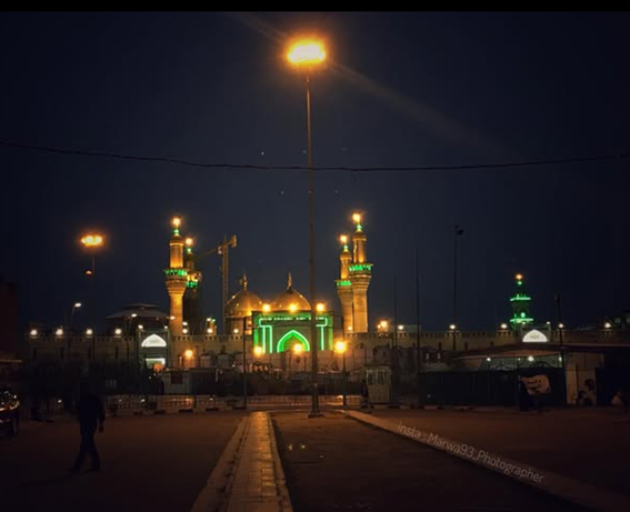Kazimiyya night and lights in Baghdad, Iraq