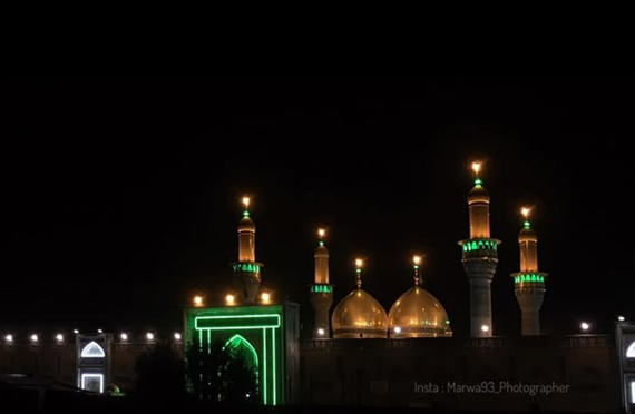 dark night at Kazimiyya middle of Baghdad, Iraq